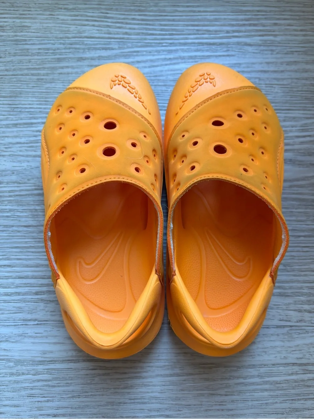 Nike Kids Orange Ventilated Slip-On Clog